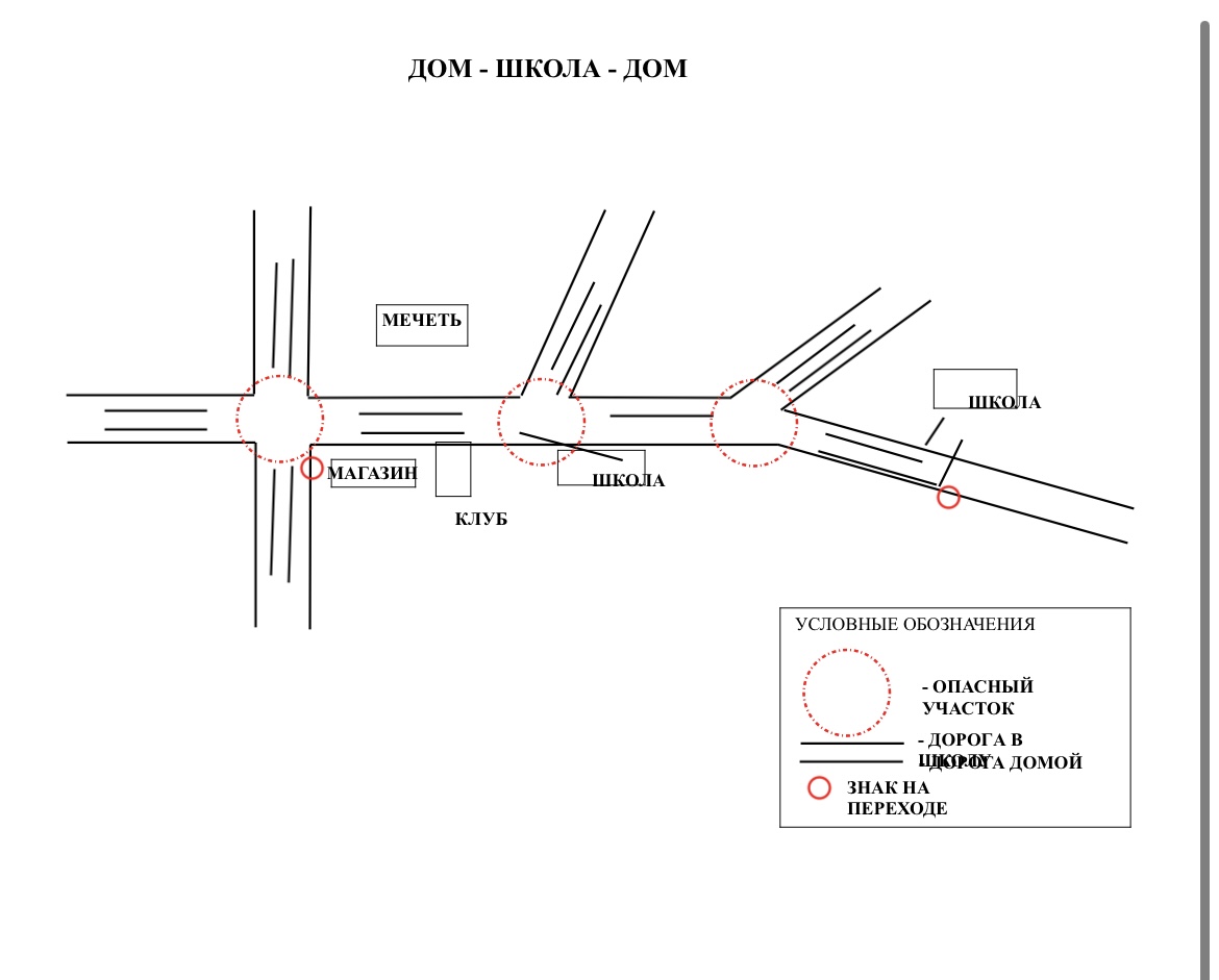 Схема &amp;quot;Дом-школа-дом&amp;quot;